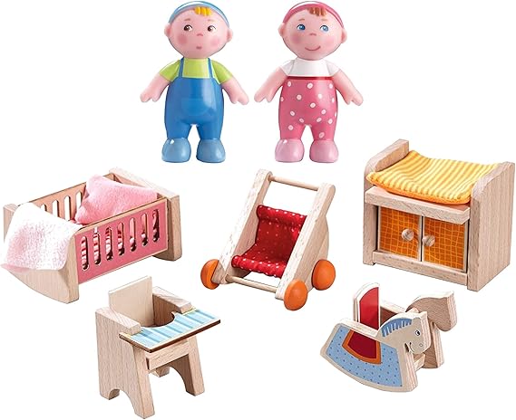 HABA Little Friends-Puppenhaus-Möbel Kinderzimmer (2er Set