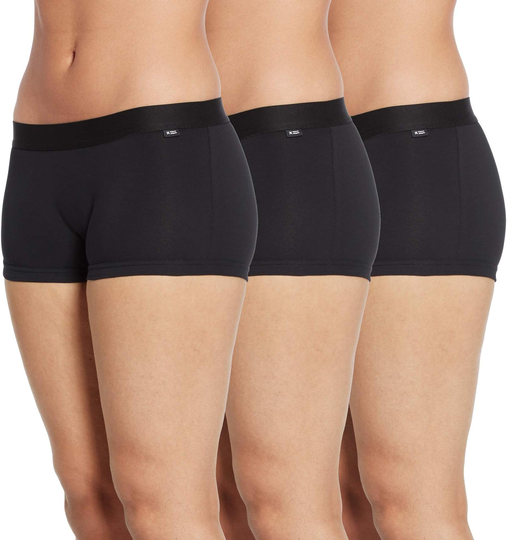 TomboyX Boy Shorts Underwear 3 Pack, Ultra-Soft Cotton, All Day Comfort (XS to 4X)