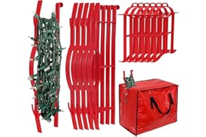 YUNVI 12 PCS Christmas Light Storage Holder with 1 PCS Storage Bag,All Purpose Light Storage Holder,Light Cord Wind Up Storage Organizer Holiday Light Storage for String Lights,Extension Cord