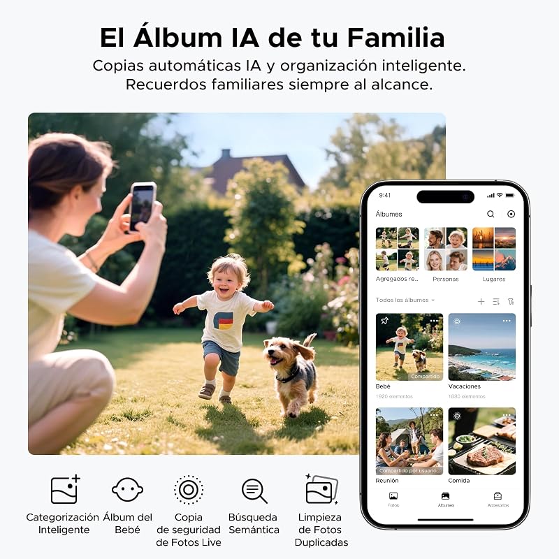 NASync DH4300 Plus Desktop NAS 4 Bays, porta LAN de 2,5 GB, 8 GB de RAM, ligação NFC One-Touch, Family Album/Baby AI, nube pessoal em casa/escritório (sem discos)