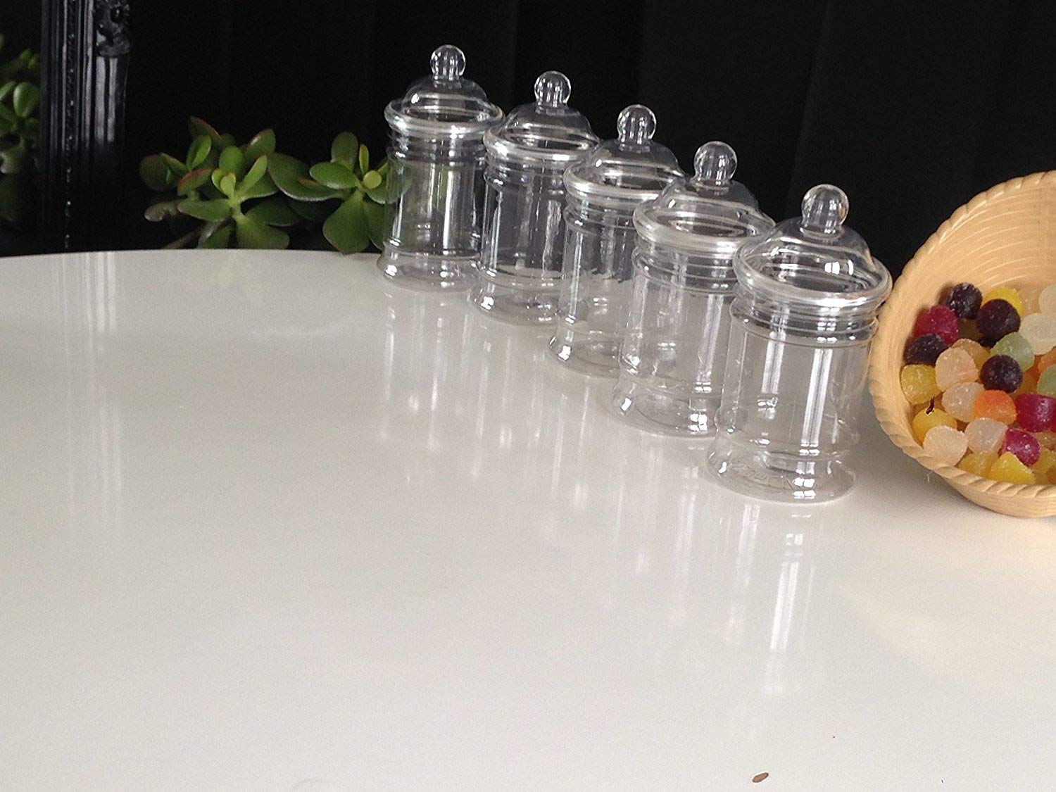 15 X 380ML Empty Plastic Victorian Sweet Candy Jars (15 X 380ML)