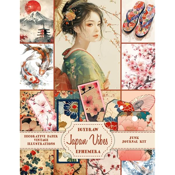 Japanese Junk Journal: A Japanese Themed Collection of Authentic