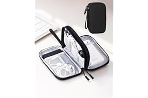 Multi Travel Cable Organizer Pouch, Portable Travel Storage Bag for Cables, Chargers, Earphones, Phones, and Accessories, Dou