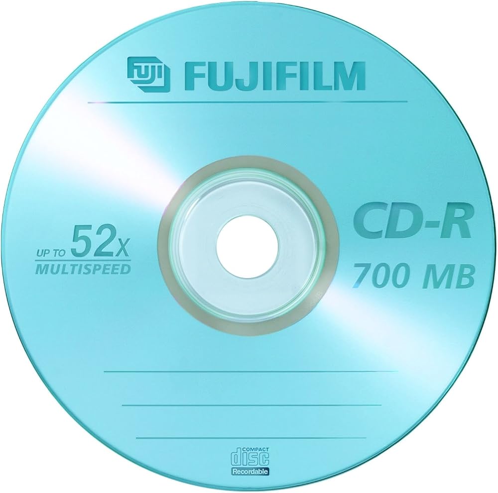 Fujifilm CD-R Jewel Case 10 Pack 700MB 52X Speed Data Music Storage