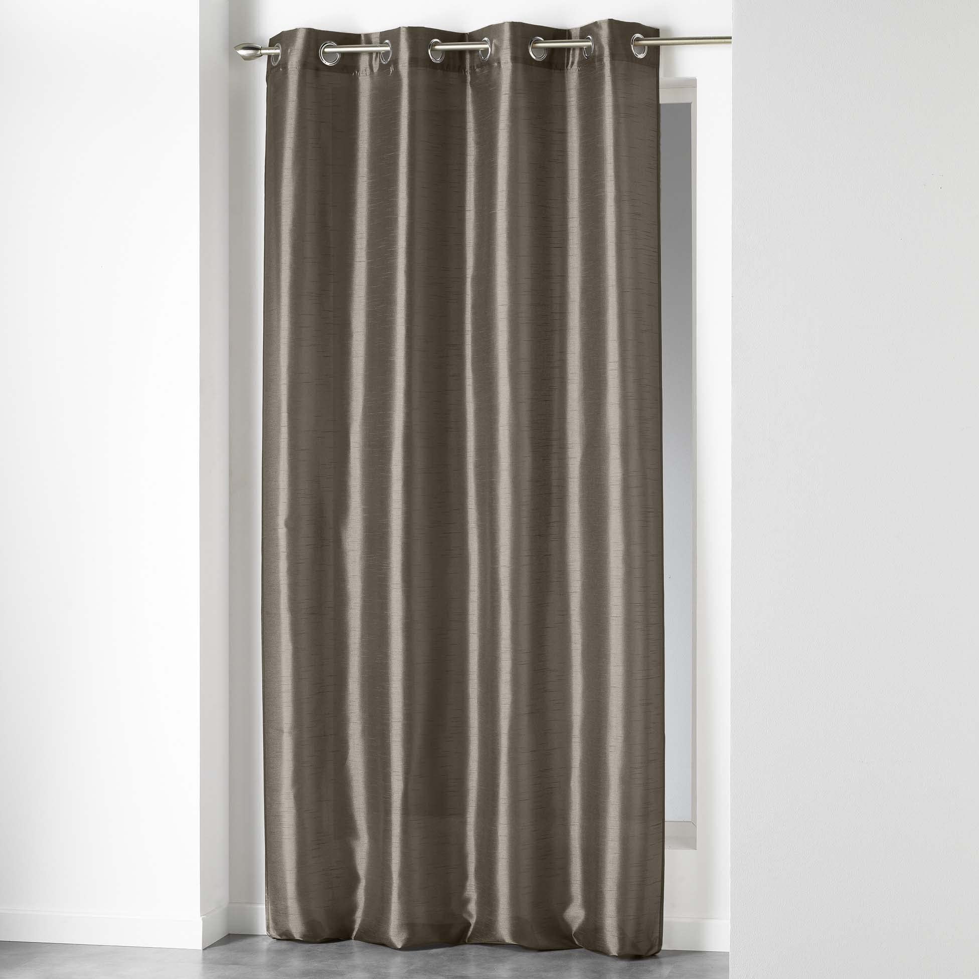 Douceur d'Intérieur - Polyester Eyelet Curtain - 140 x 240 cm, Ceramic, chestnut brown, 140x1x240 cm