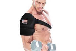 PEMEME Shoulder Brace for Torn Rotator Cuff, Arm Sling for Shoulder Injury, Adjustable Compression Sleeve with Ice Pack Pocket - Men & Women, Pain Relief & Support (Black)