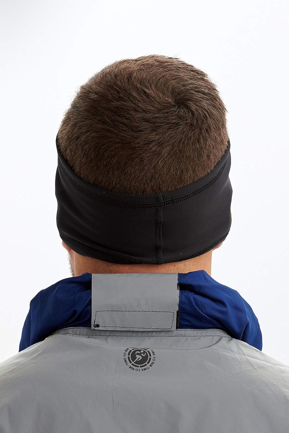 Running Headband For Men & Women - Lightweight Windproof Thermal Quick Dry Wicking Reflective Print Black - Image 3
