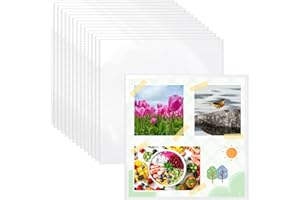 Vmiapxo 140 Pack 12" x 12" No Holes Sheet Protectors, Clear Scrapbook Page Protectors Sleeves Vinyl Record Protective Sleeves 3 Mil Album Covers Paper Pocket
