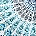 Eyes of India - Large Queen White Blue Indian Elephant Mandala Tapestry Hanging Picnic Bohemian Accent Boho Chic Handmade