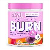 Obvi Collagenic Burn Powder, Caffeine and Sugar-Free, Mango Passionfruit | Morosil Multi-Collagen Blend with Ashwagandha and Garcinia Cambogia Supports Metabolism, Hair and Nail Health