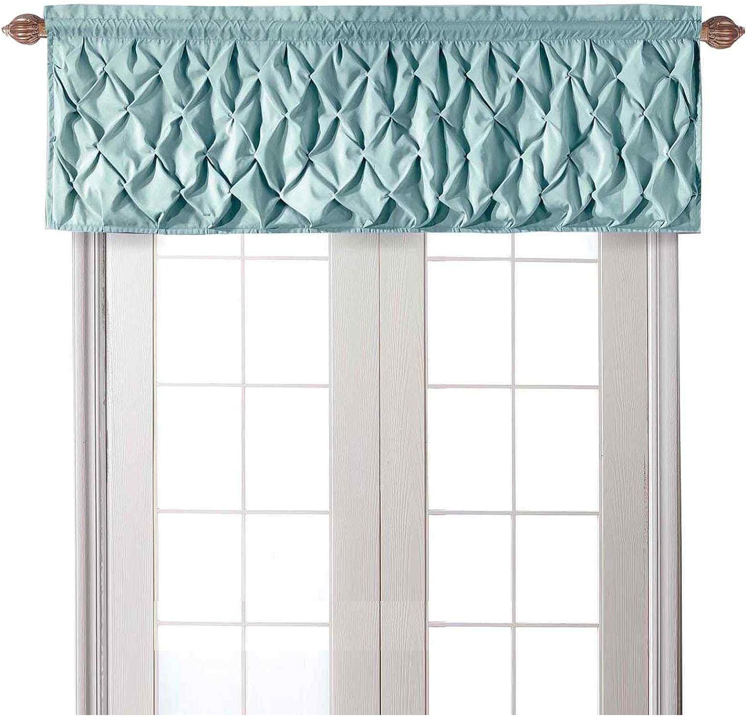 VCNY Home - Valance, Window Valance with Rod Pocket, Stylish Home Decor (Carmen Blue, 60" x 20")