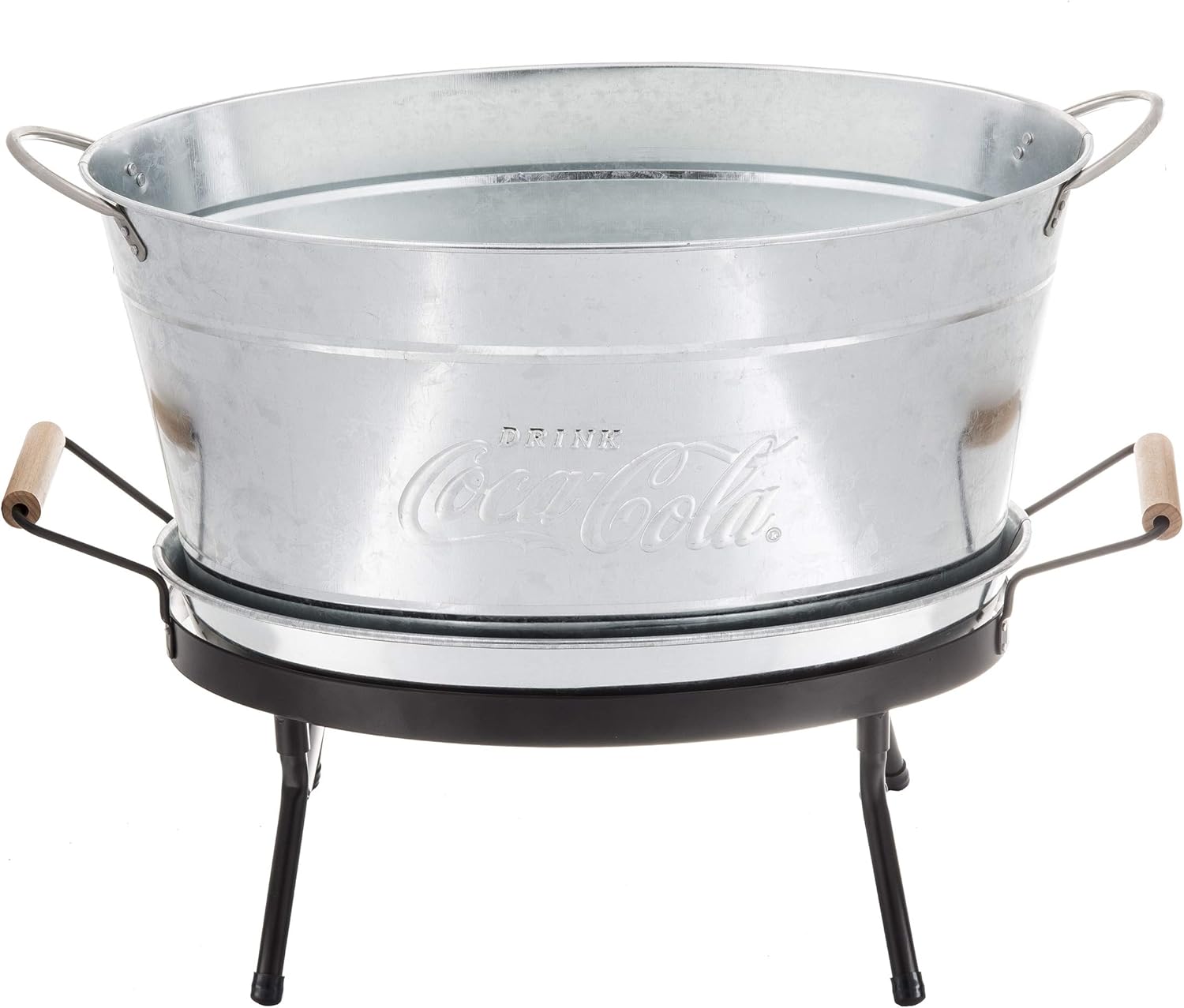 Tablecraft Coca-Cola Galvanized Beverage Tub Set, 6 Gallon