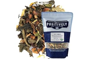 Organic Positively Tea Company, White Mimosa White Tea, Loose Leaf, 16 Ounce