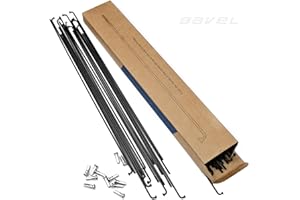 BaveL 36Pcs 14G J Bend Bicycle Steel Spokes(281-295 mm),Cycle Spokes with Brass Nipples,Mountain Bike Steel Spoke,for MTB Wheel Spokes,Ebike,Trekking,City Bikes-Replacement/Repair Spoke