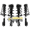 COMPLETESTRUTS - Front & Rear Complete Strut Assemblies with Coil Springs Replacement for 2007-2011 Toyota Camry - Set of 4