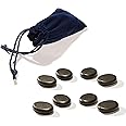 Master Massage Toes Basalt Hot Stone Pack – Beauty Facial Stones – Skin Care Heating Tools - Natural Black Basalt Massage Stone Set for Toes - 8-Piece Kit for Massage Spa, Relaxation, Healing