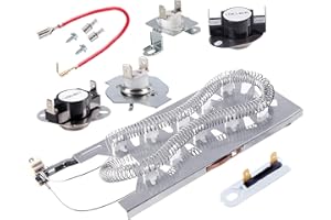 MONKEMON 3387747 Dryer Heating Element & 279816 Thermostat Kit & 279973 3392519 Thermal cut-off Fuse Replacement Compatible with Kenmore, Samsung, Whirlpool, KitchenAid electric dryers and more.