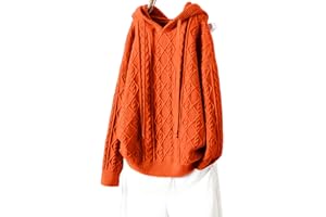 Plus Size Women's Casual Hooded Drawstring Long Sleeve Sweater for Fall and Winter