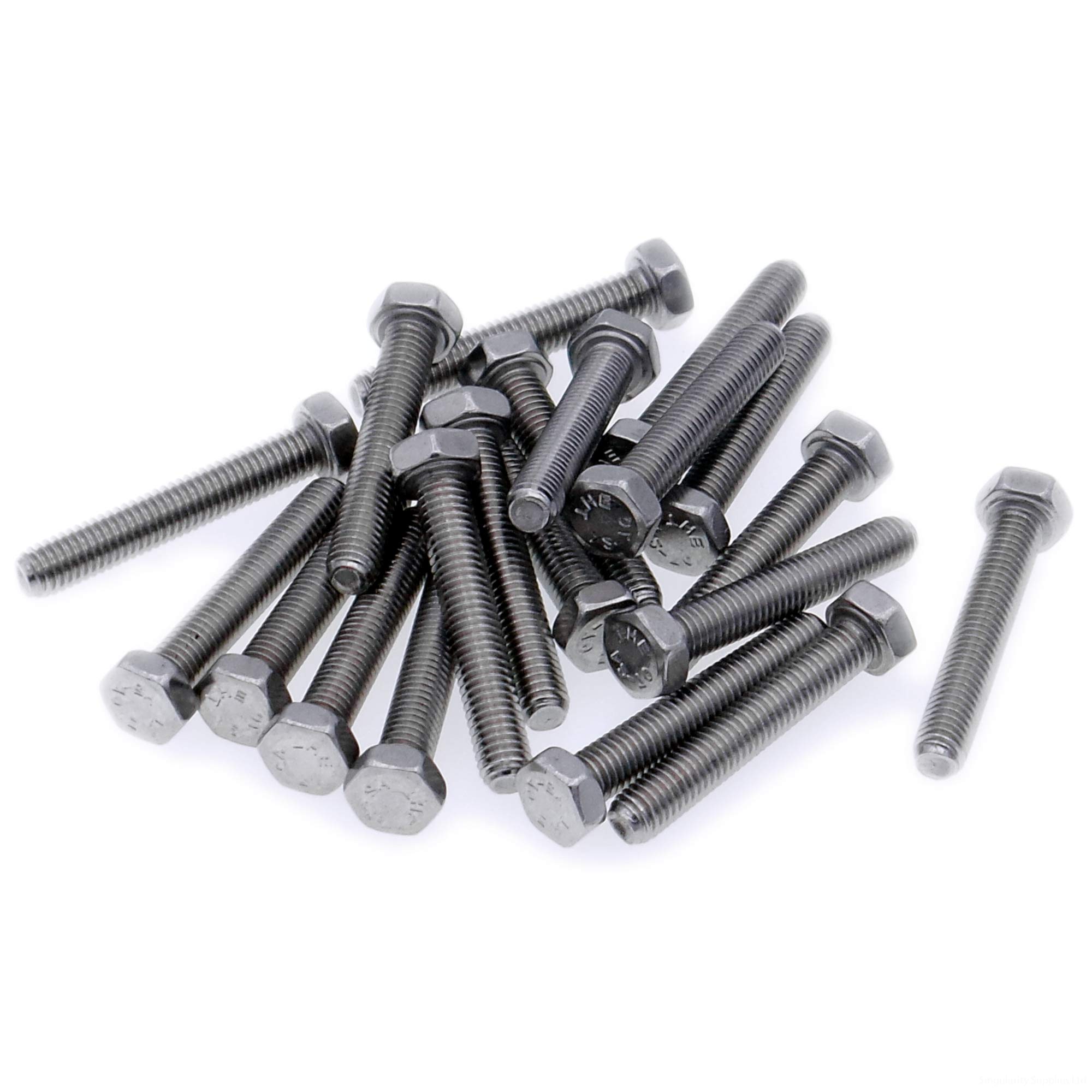 M4 (4mm x 6mm) Hex Bolt (Fully Threaded Setscrew) - Stainless Steel (A2) (Pack of 20)