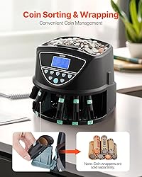 VEVOR Upgraded Coin Counter & Sorter, Coin Sorter