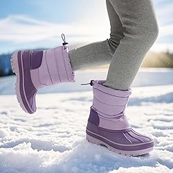DREAM PAIRS Boys Girls Snow Boots Water-Resistant