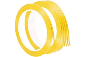 PATIKIL 1/8" Whiteboard Tape, 5 Pack Thin Dry Erase Tape for Graphic Chart Marking DIY Art, Dark Yellow