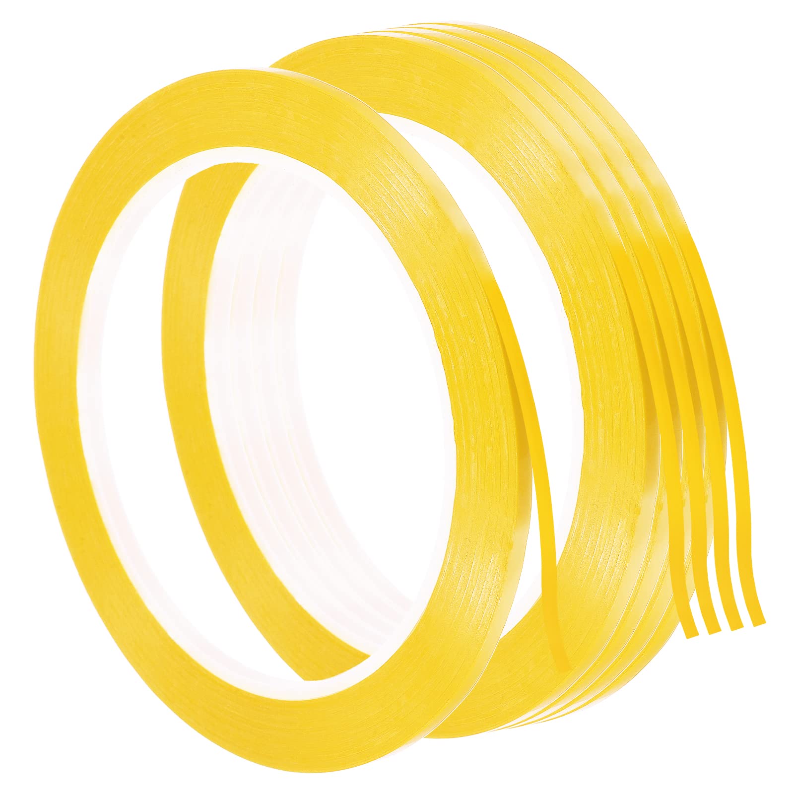 PATIKIL Whiteboard Tape 3mm X 66m, 5 Pack Thin Dry Erase Tape for Graphic Chart Marking DIY Art, Dark Yellow