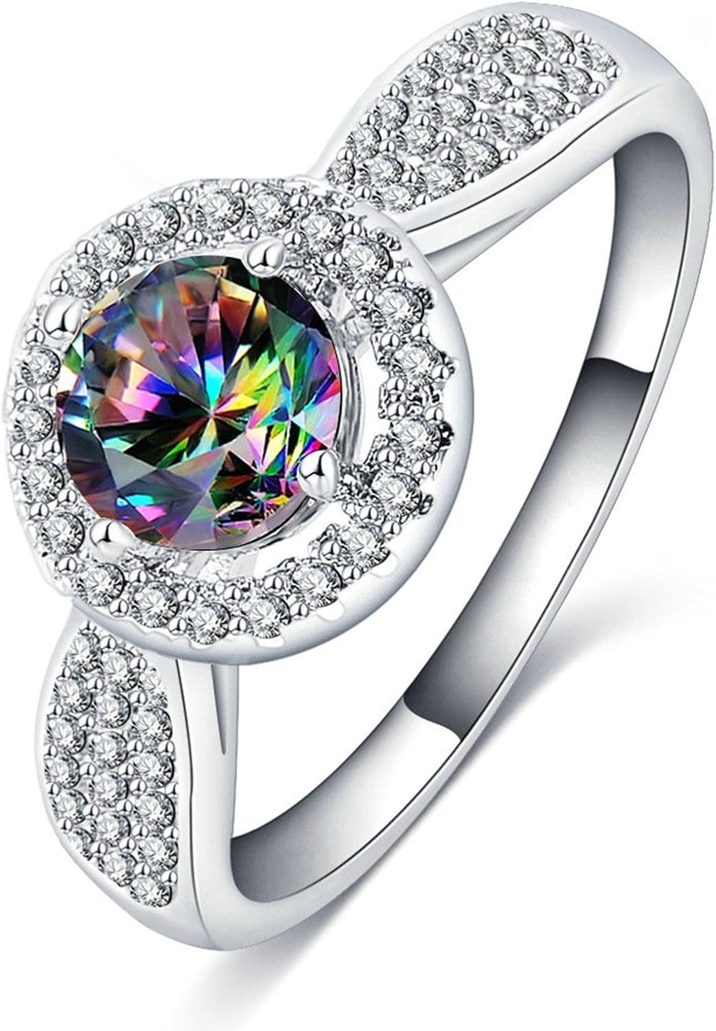 Bague Acier Inoxydable Diamant 0 02 Ct Tw Si 308071
