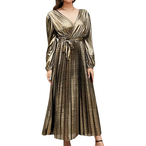 knee length dresses for ladies Faux Wrap Dress in Black