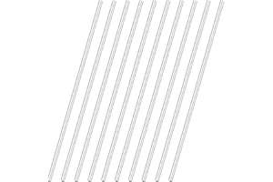 DOUYUDAO 10 Pieces 1/4" Aluminum 6061 Round Rod Solid Extruded Rod 13" Long（+0/-.05"）& 0.25" Diameter (1/4x13inch, 10)