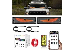 MIMIRGB 2PCS Devil Eyes Light for Cars, Car Window LED Display Screen Panel, Dynamic Big Eye Lights for Windshield with APP Control and Remote Controller(13X4inch)
