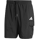 adidas Men's Essentials Linear Chelsea 7-Inch Sportswear Shorts, Black/White, X-Small