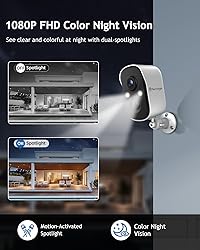 Techage Security Cameras Wireless Outdoor, Battery