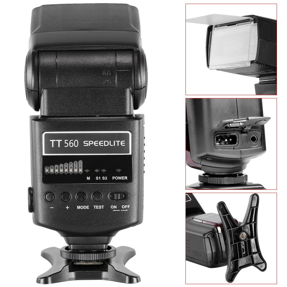 Neewer TT560 Flash Speedlite with CT16 Wireless Trigger and Hard