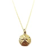 Sand Dollar Necklace – 14K Gold Filled Chain, Handmade Beach Jewelry