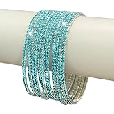 10 Pieces Women's Tennis Bracelet Set 2mm Extra-fine Delicate Rhinestones Adjustable Stackable Stretch Bracelet Wedding Party Jewelry Gifts