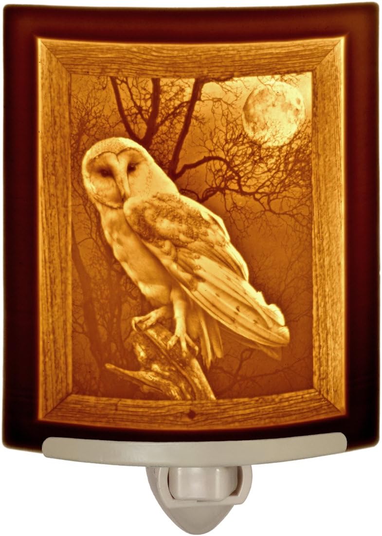 The Owl - Curved Porcelain Lithophane Night Light