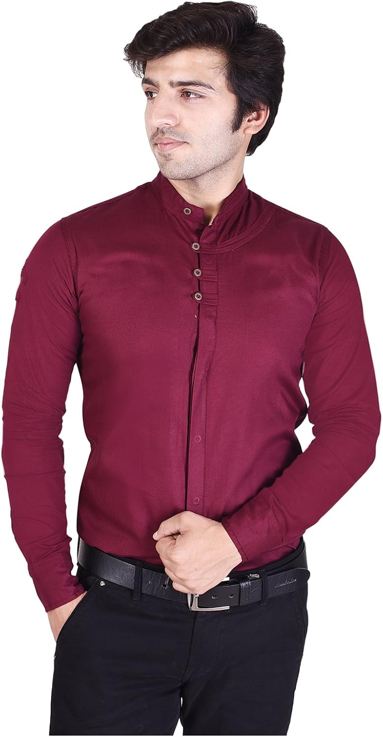Buy Nation Polo Club Men's Slim Fit Maroon Color Casual Shirt(NPCLUPPI9004_40_SN2) at Amazon.in