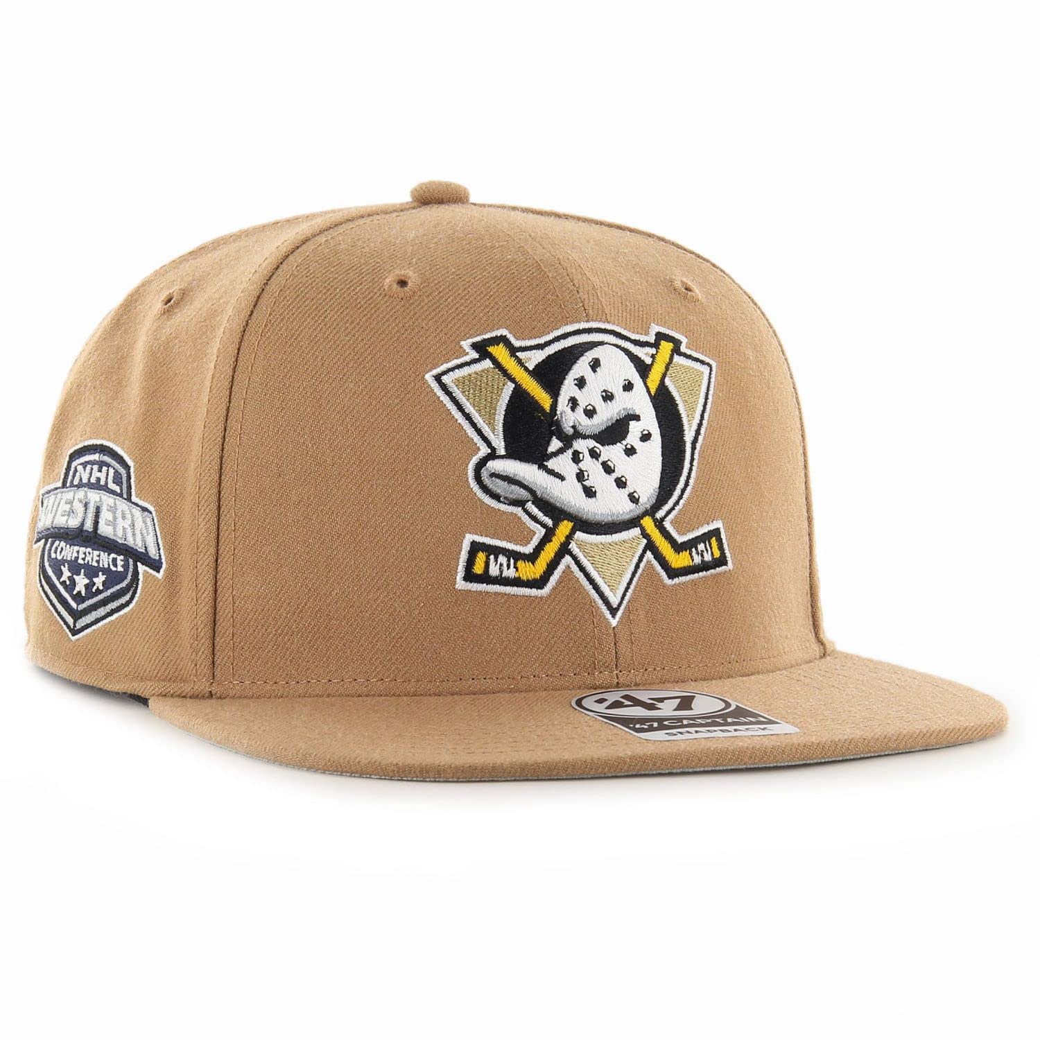 47 Brand Snapback Cap - Sure Shot Anaheim Ducks Camel Beige