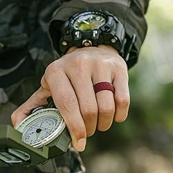 ThunderFit Silicone Wedding Rings for Men, Rubber