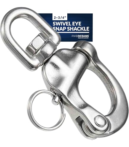 Manille à Mâchoire En Acier Inoxydable Pour Bateau, Plongée, Levage | Tailles 35/52/69/96 Mm | Dégagement Rapide | Soudure Sécurisée - 5
