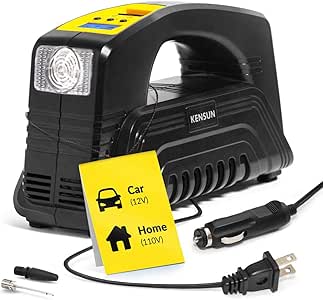 Amazon.com: Kensun Model J Tire Inflator AC/DC for Car 12V DC and Home ...