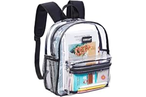 COVAX Clear Backpack, Stadium Approved Clear Transparent Backpack, See Through Backpack with Reinforced Straps for Stadium, Concerts, Security, & Sporting Events