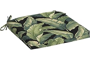 ARDEN SELECTIONS Arden Indoor/Outdoor Seat Or Rocking Chair Cushion, 19 x 18, Water Repellent, Rain Proof, Fade Resistant Cushion for Rocking Or Dining Chairs Onyx Cebu