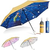Painan Kids Unicorn Cat Prince Childrens Cartoon Cute Yellow Umbrella - Automatic Portable Compact Windproof Travel Child Umbrellas for Rain & Sun