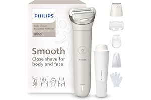 Philips Lady Shaver Series 8000 - Cordless, Wet & Dry Electric Shaver, 3-Blade Shaving System, Flexible Shaving Head, LED Light, for Face, Legs, Body & Bikini, 100 Mins. Runtime, Model BRL159/00