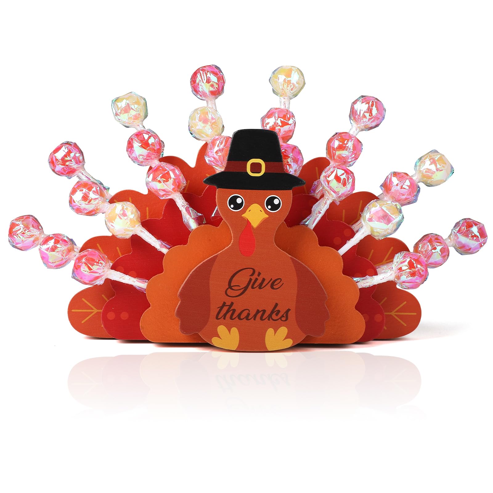 Photo 1 of ***MINOR DAMAGE*** Thanksgiving Decor Wooden 30 Holes Turkey Lollipop Holder Cake Pop Stand Candy Table Display for Fall Birthday Wedding Party Anniversary Thanksgiving Halloween Table Centerpieces Decorations