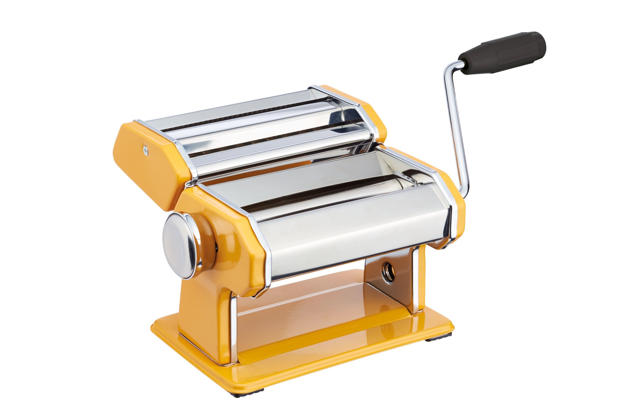KitchenCraft World of Flavours Stainless Steel Pasta Maker Machine - Yellow โ image 1
