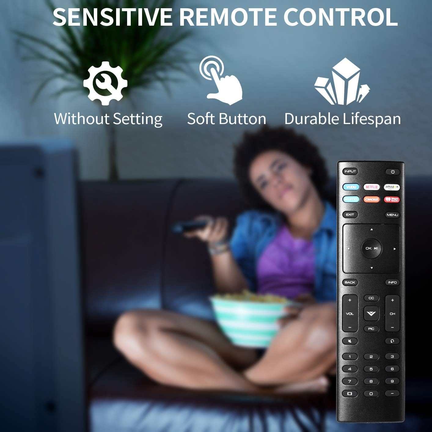 XRT136 Universal Replacement Remote Control Compatible with All Vizio Smart TV Include D-Series M-Series P-Series V-Series: Home Audio & Theater