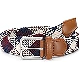BELTROAD Elastic Braided Belt Men - Multicolored Woven Belt for Golf Work Casual, Stretch Comfort for Jeans Pant Shorts